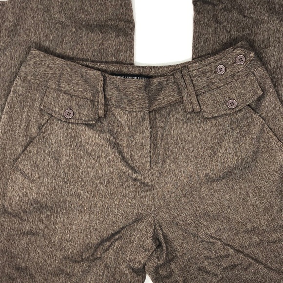 Larry Levine Pants - Brown Tweed Trousers